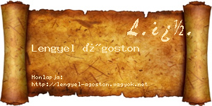 Lengyel Ágoston névjegykártya