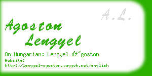 agoston lengyel business card